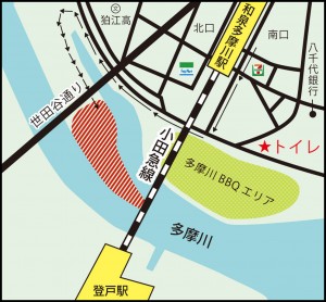 多摩川花火大会　穴場